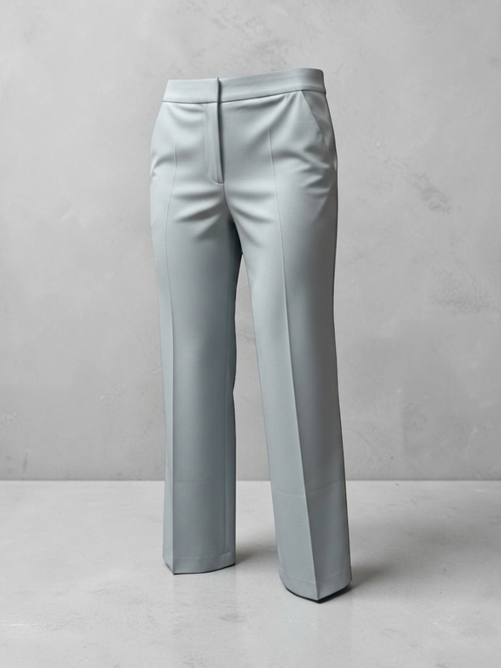 Veronica Beard Pale Blue Straight-Leg Trousers